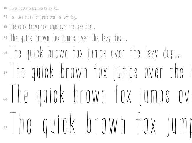 Thin Fingers font waterfall