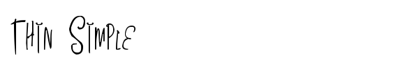 Thin Simple font