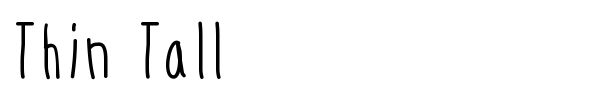 Thin Tall font
