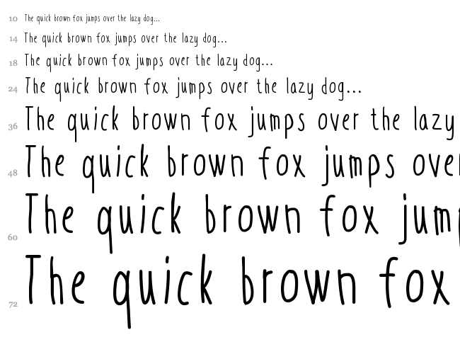 Thin Tall font waterfall