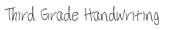 Third Grade Handwriting font