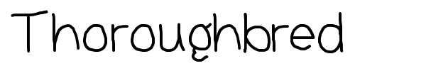 Thoroughbred font