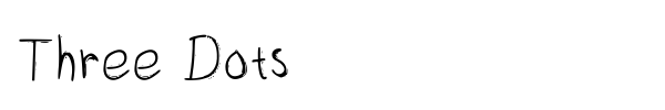 Three Dots font