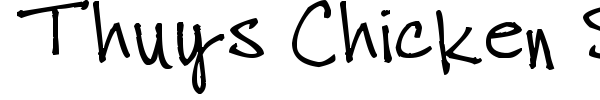 Thuys Chicken Scratch font