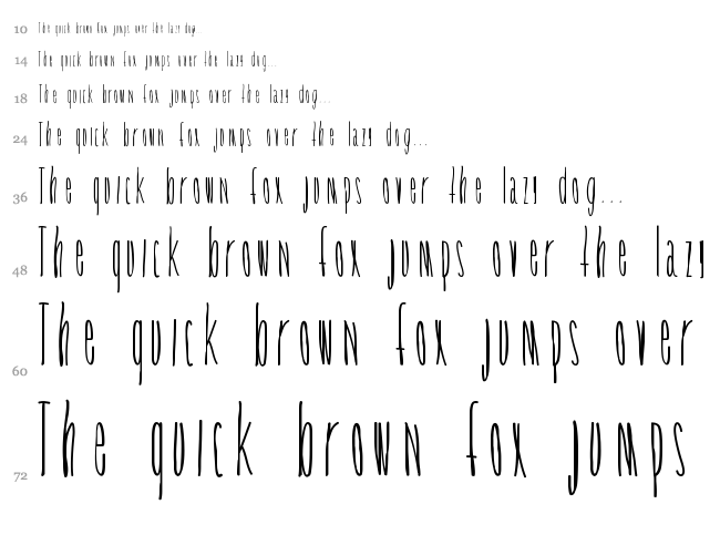 Tickle Shits font waterfall