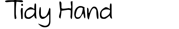 Tidy Hand font preview