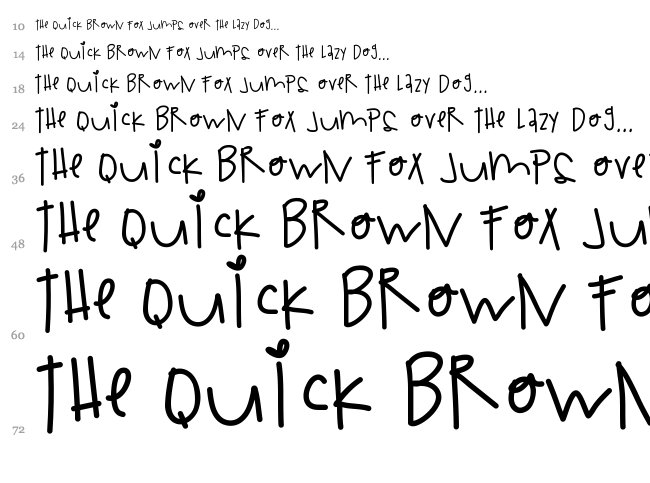 Tiger Dreams font waterfall