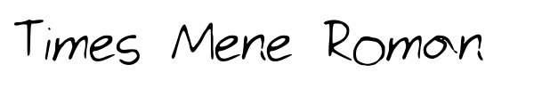 Times Mene Roman font