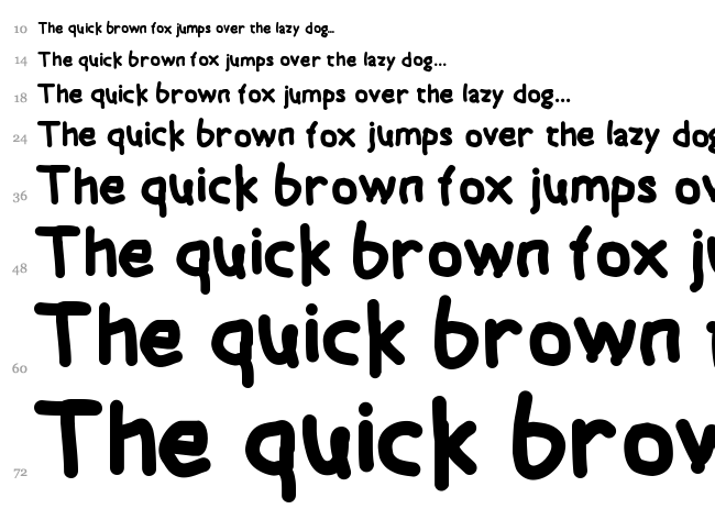 TimKid font waterfall