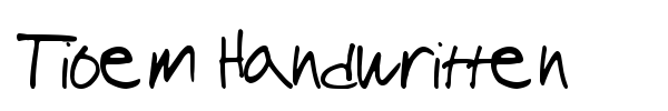 Tioem Handwritten font