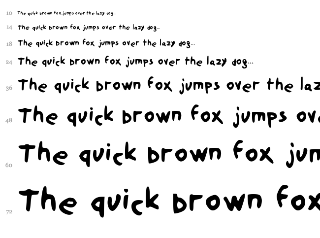 Toilet Tag font waterfall