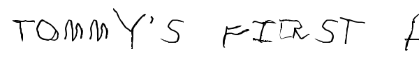Tommy's first alphabet font