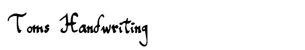 Toms Handwriting font