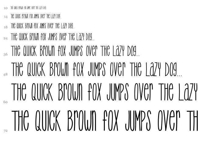 TooTight font waterfall