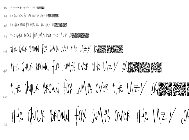 Totally Straight font waterfall