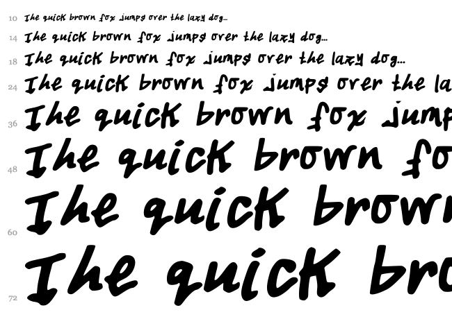 Tough Dog font waterfall