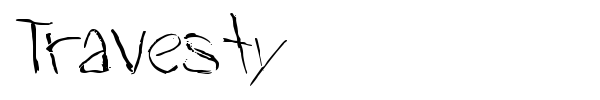 Travesty font preview