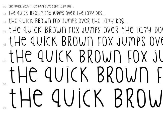 Treasure Fingers font waterfall