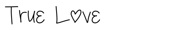 True Love font