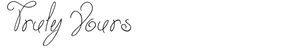 Truly Yours font