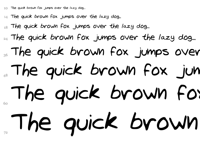 Trystans Writing font waterfall
