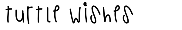 Turtle Wishes font
