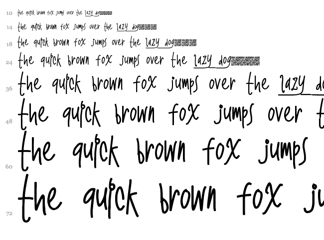 Twerking Nasty font waterfall