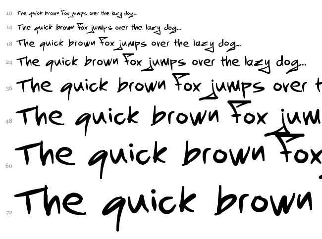 TX Timesquare font waterfall
