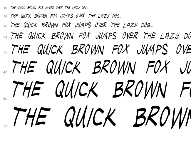 Ugly Kids font waterfall