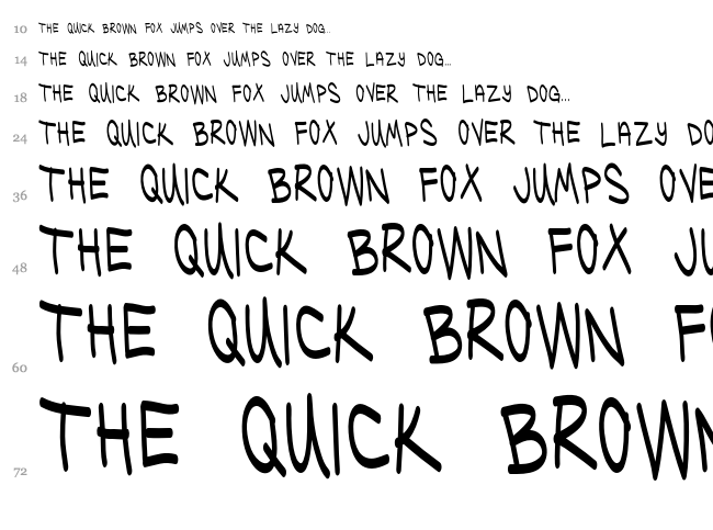 Ugly Kids font waterfall