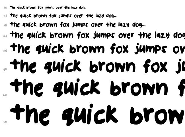 Ugly Handwriting font waterfall