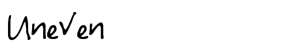 Uneven font