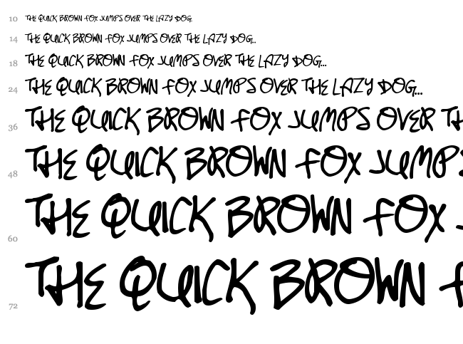 Untitled font waterfall