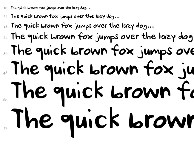 Ursula Handschrift font waterfall