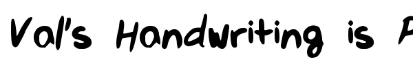 Val's Handwriting is Pretty Messy font