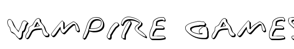 Vampire Games font preview