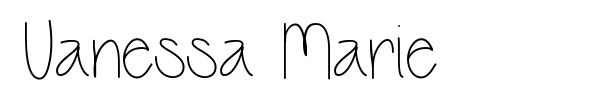 Vanessa Marie font