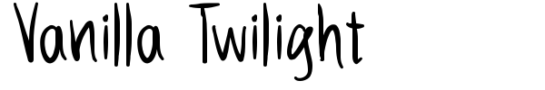 Vanilla Twilight font