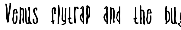 Venus flytrap and the bug font