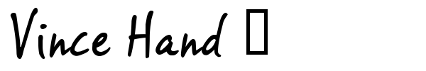 Vince Hand 2 font preview