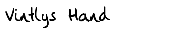 Vintlys Hand font preview