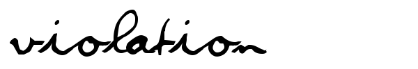 Violation font