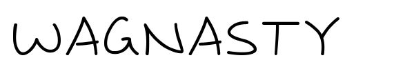 Wagnasty font