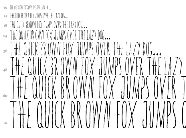 Wannabe font waterfall