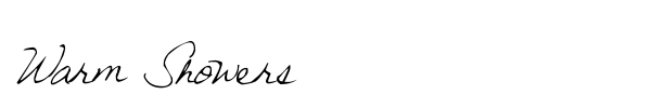 Warm Showers font