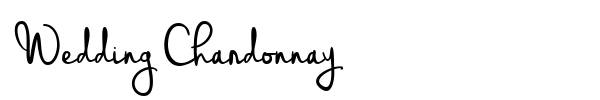 Wedding Chardonnay font