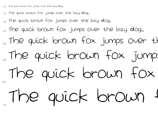 We Love Cute Things font waterfall