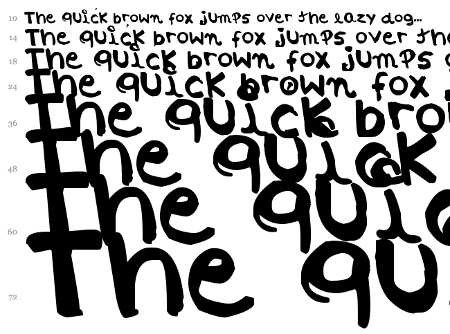 Whatever font waterfall