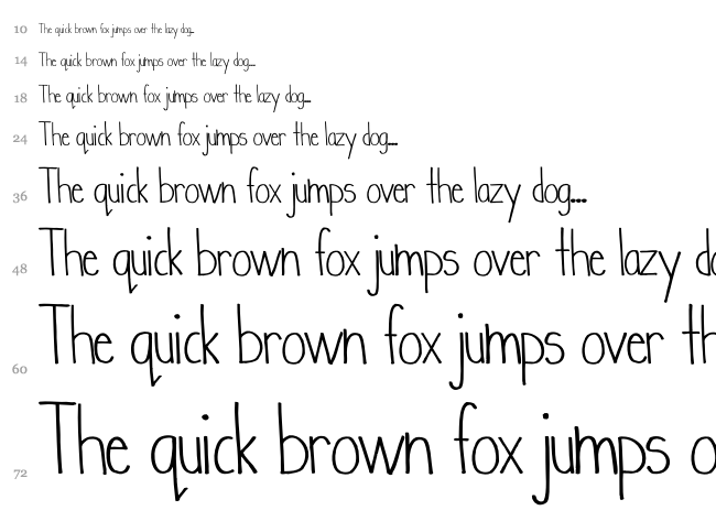 When I was 10 font waterfall