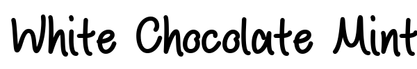 White Chocolate Mint font